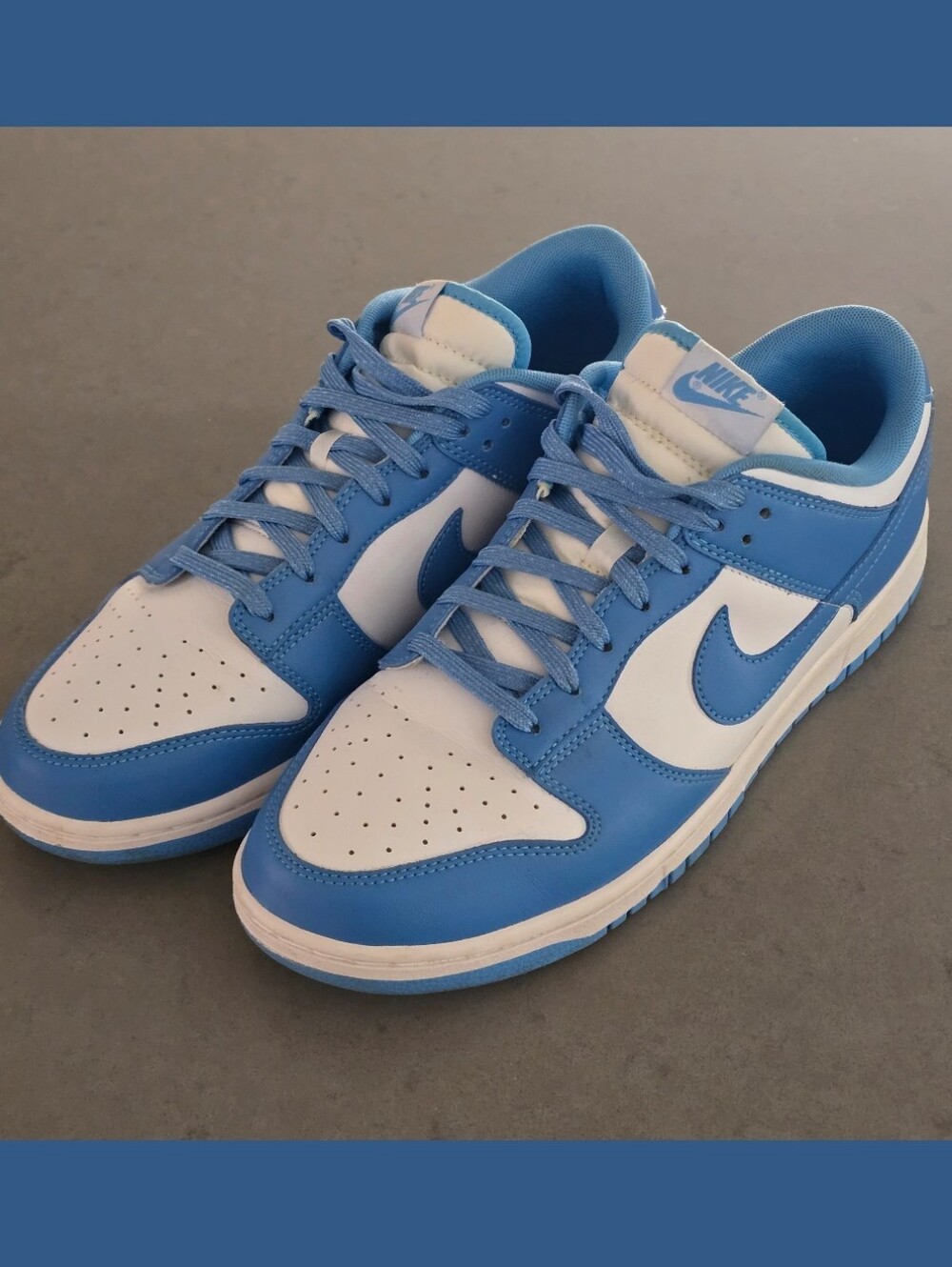 Nike Dunk Low UNC University Blue White Mens 12